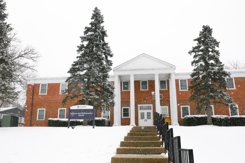 Winter Scene Science Building